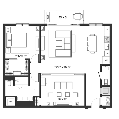 Urban Lofts 1225 Floor Plan Urban Lofts 1225 Floor Plan at SLX Atlanta, Georgia, 30341